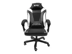 NATEC Fury žaidimų kėdė Avenger M+ juoda-balta