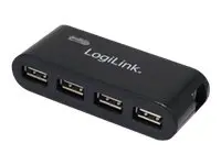 LOGILINK 4 prievadų USB.2.0 šakotuvas su maitinimo šaltiniu (juodas) UA0085