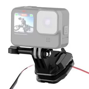 PULUZ motorcycle windshield clip for sports cameras (DJI Osmo Action 4, GoPro Hero 12, Insta360 Ace…