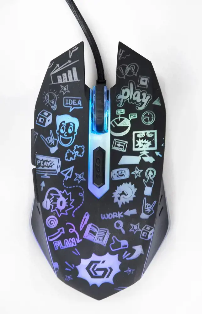 GEMBIRD MUS-6B-GRAFIX-01 6 mygtukų optinė LED pelė juoda