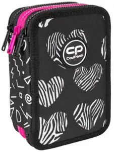 Forminis trijų skyrių penalas su priedais CoolPack Jumper 3 Math Hearts
