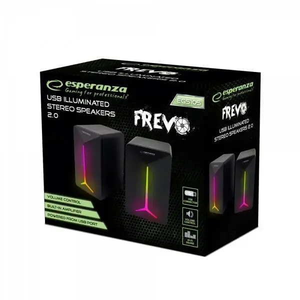 ESPERANZA GARSIAKALBIAI 2.0 USB LED VAIVORYKŠTĖ FREVO EGS105