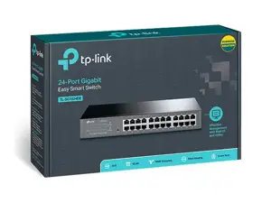 "TP-Link" 24 prievadų "Gigabit Easy Smart" komutatorius, valdomas, L2, Gigabit Ethernet (10/100/1000), montuojamas į stovą, 1U