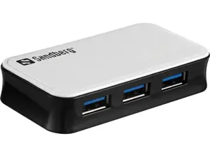 SANDBERG USB 3.0 koncentratorius 4 prievadai Keturi USB 3.0 išėjimai su apsauga nuo perkrovos Pride…