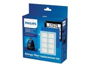 "Philips" 1x išmetimo filtro keitimo rinkinys, rankinis dulkių siurblys, filtras, baltas, "Philips", "PowerPro Active": FC9549-FC9553, FC9555, FC9556, FC9573, FC9576, FC9588, FC9569-FC95701..., 3 vnt.
