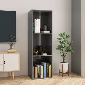 Spintelė knygoms/TV, pilka, 36x30x114cm, apdirbta mediena