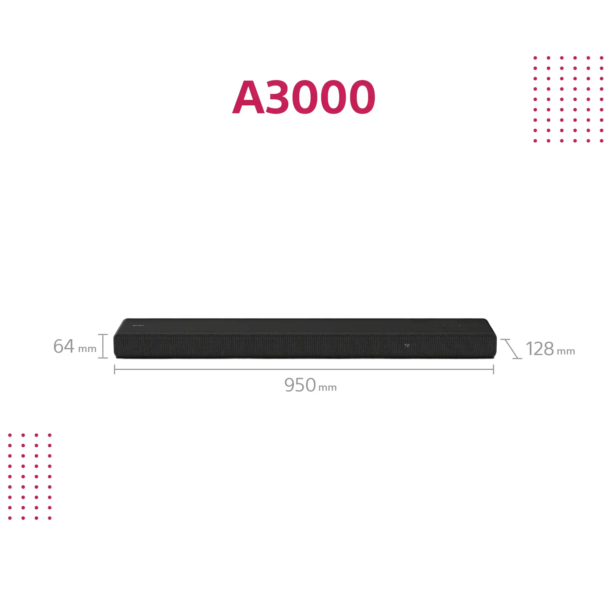 "Sony HT-A3000", 3.1 kanalo, 250 W, DTS, DTS 96/24, DTS Virtual:X, DTS-ES, DTS-HD HR, DTS-HD Master Audio, DTS:X, Dolby Atmos, Dolby..., 250 W, integruotas, juodas