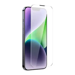 Grūdintas stiklas "Corning", skirtas "iPhone 13 Pro Max/14 Plus" su įmontuotu dulkių filtru