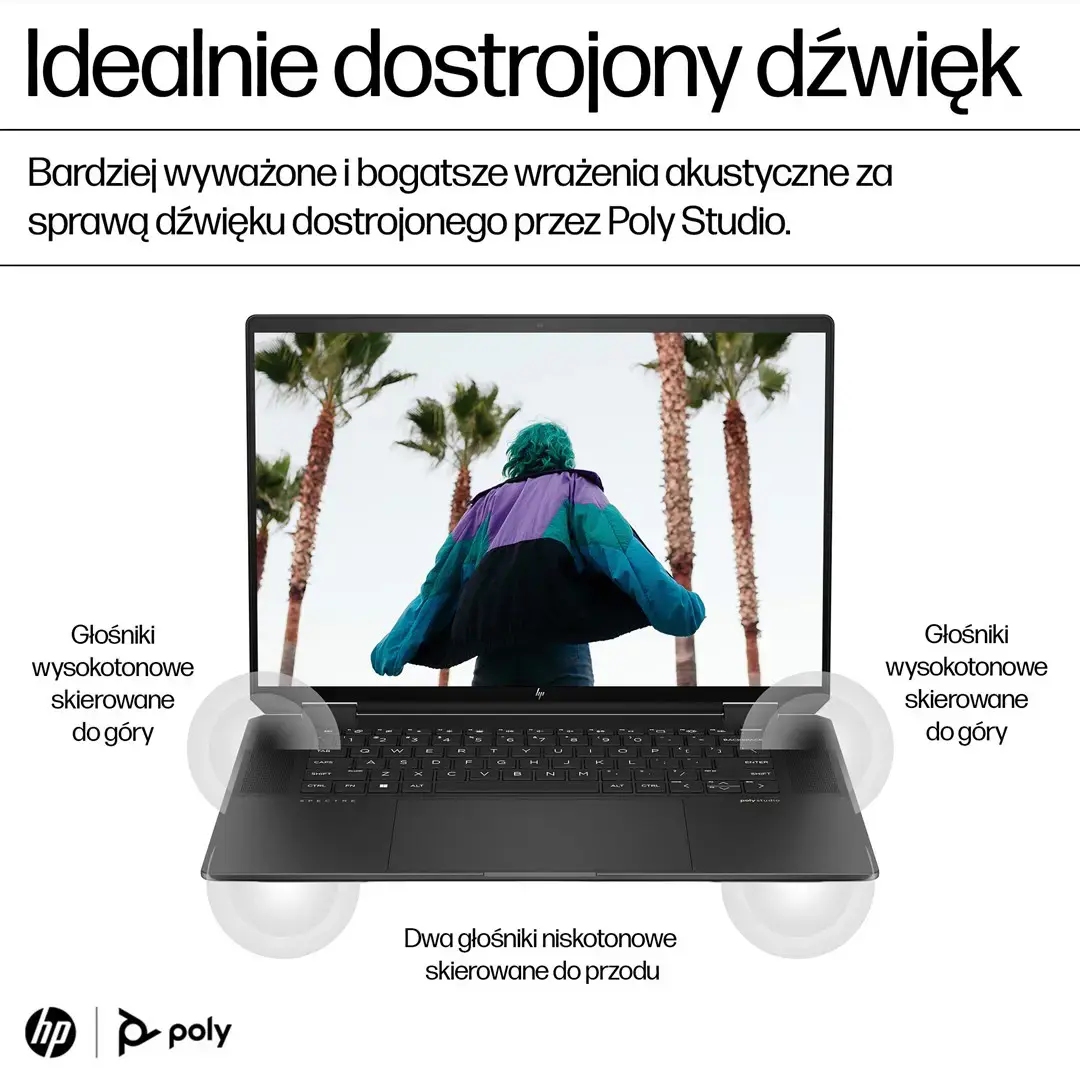 HP Spectre x360 16-aa0233nw Intel Core Ultra 7 155H, 2-in-1 convertible, 40.6 cm (16"), 3K touchscreen, 16 GB LPDDR5x-SDRAM, 1 TB SSD, NVIDIA GeForce RTX 4050, Wi-Fi 7 (802.11be), Windows 11 Pro, AI PC, Black