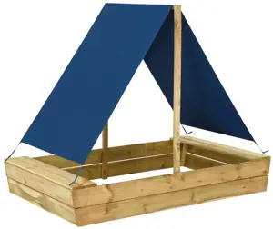 Smėlio dėžė su stogu, 160x100x133cm, impregnuota pušies mediena