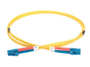 DIGITUS LWL komutacinis kabelis LC/LC 09/125um singelmode Duplex be halogenų su protokolu geltonas 1m