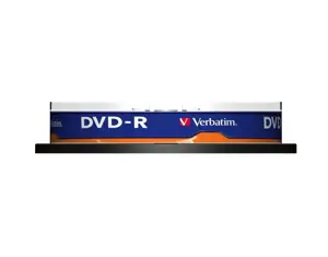 VERBATIM DVD-R 120 min. / 4,7 GB 16x 10 vnt. pakuočių "DataLife Plus", įbrėžimams atsparus paviršius