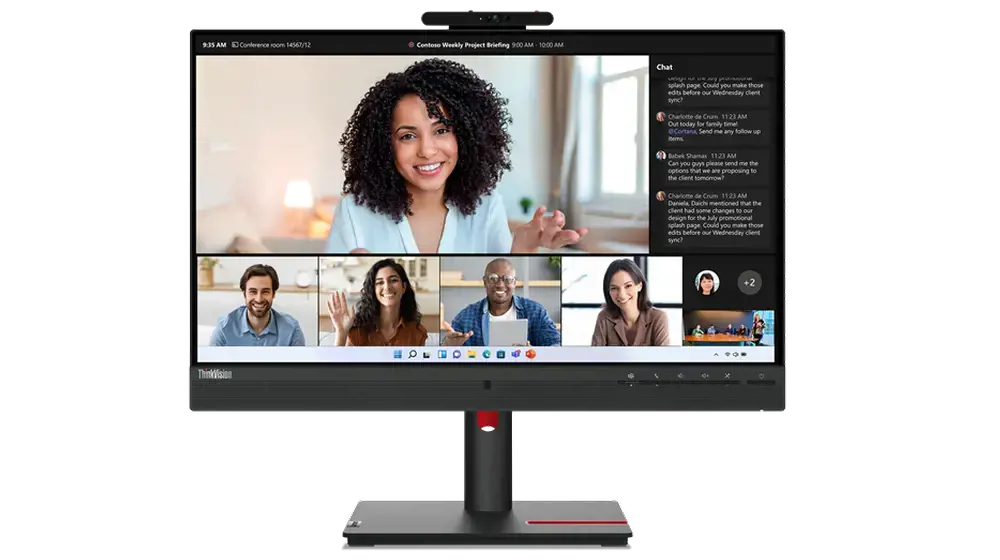Lenovo ThinkVision T24mv-30, 60,5 cm (23,8"), 1920 x 1080 taškų, "Full HD", LED, 6 ms, juodas