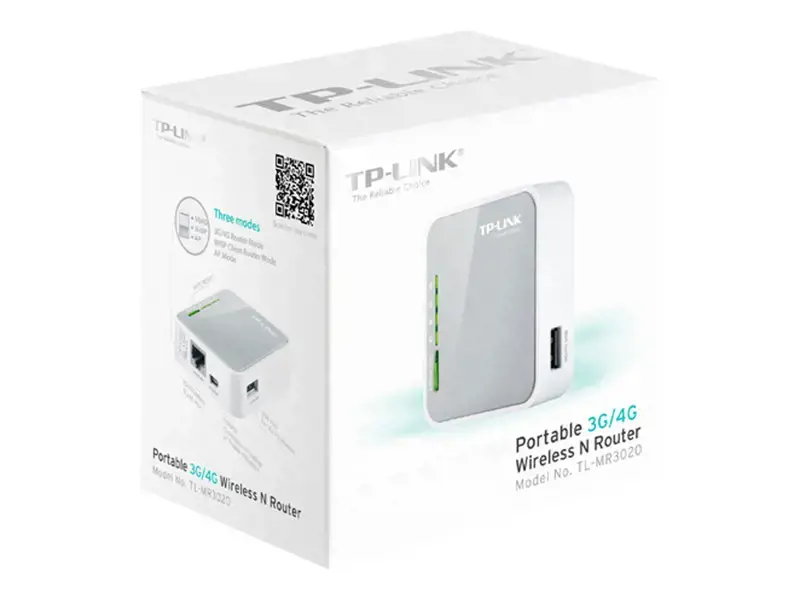 "TP-Link" nešiojamasis 3G/4G belaidis N maršrutizatorius, "Wi-Fi 4" (802.11n), vienos juostos (2,4 GHz), Ethernet LAN, 3G, pilkas, baltas, nešiojamasis maršrutizatorius