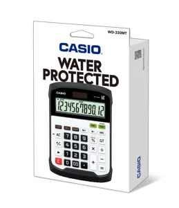 Stalinis skaičiuotuvas CASIO WD-320MT, 144.5 x 194.5 x 35.6 mm, plaunama klaviatūra