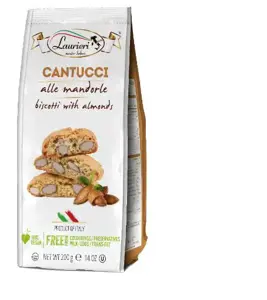 Itališki sausainiai LAURIERI Cantucci, su migdolais, 200 g