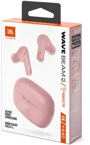 JBL wireless earbuds Wave Beam 2, pink