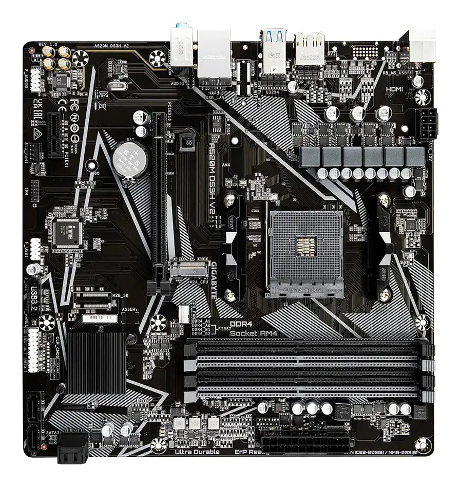 GIGABYTE A520M DS3H V2 AM4 DDR4 Micro ATX MB