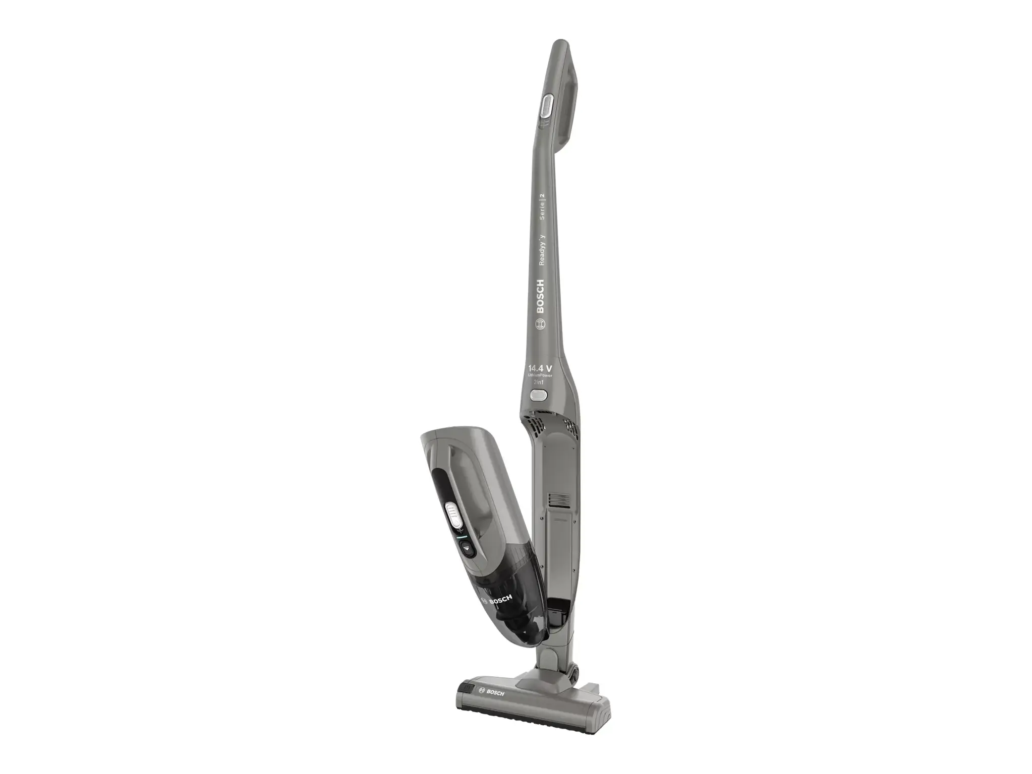"Bosch Serie 2" BBHF214G, Be maišelio, Pilka, Sausas, Cikloninis, Plikos grindys, Kilimas, Kietos grindys, Akumuliatorius