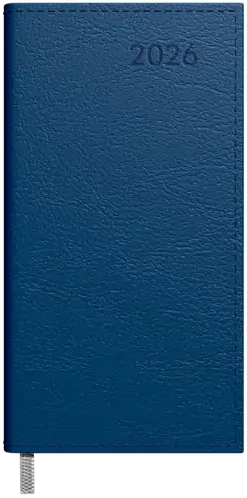 Kalendorius MIDI 2026, 90 x 167 mm, PU, tamsiai mėlyna