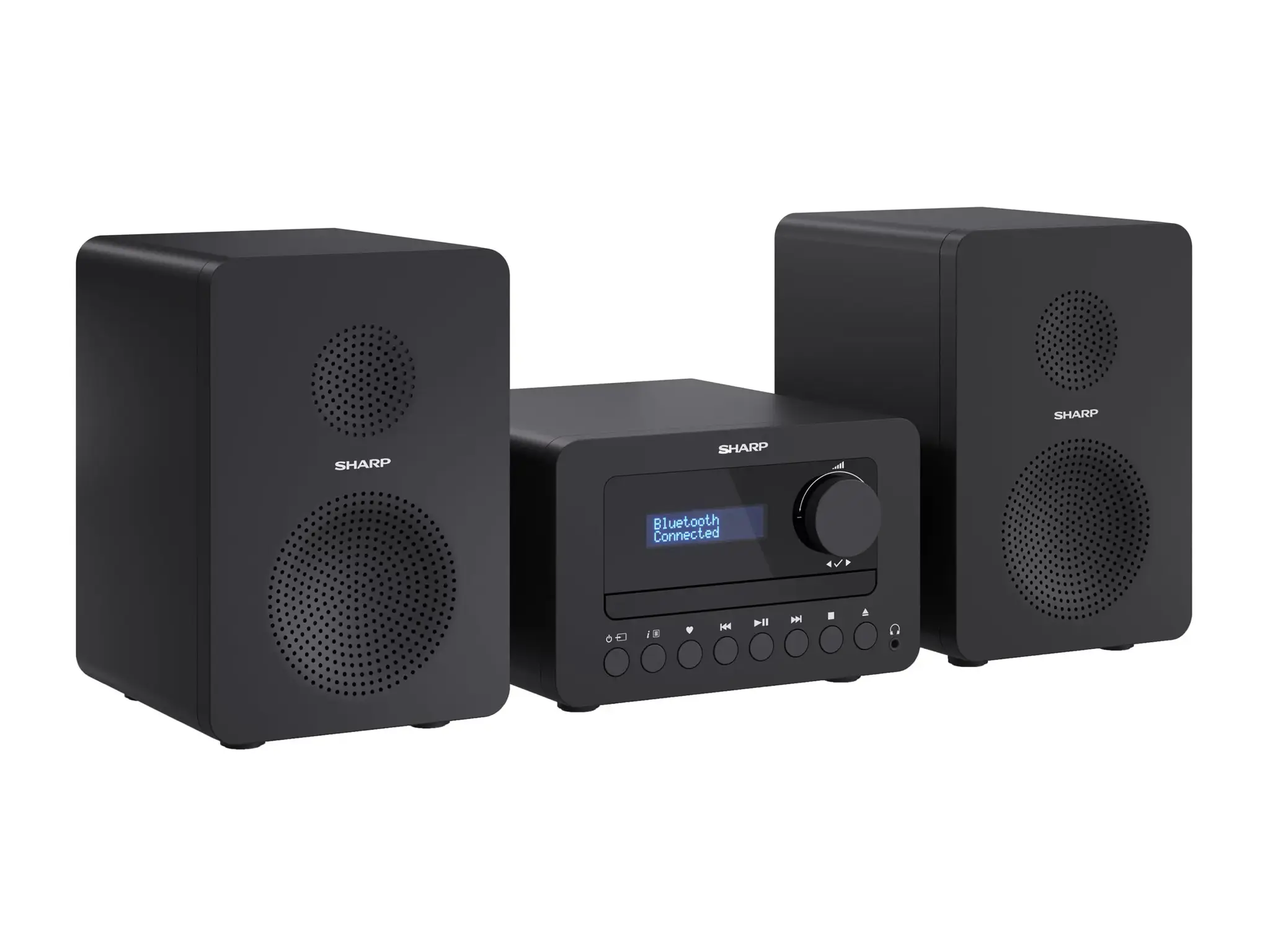 "Sharp TOKYO DAB+ HI-FI" mikrosistema, namų garso mikrosistema, juoda, 40 W, dvipusė, belaidė, DAB, FM
