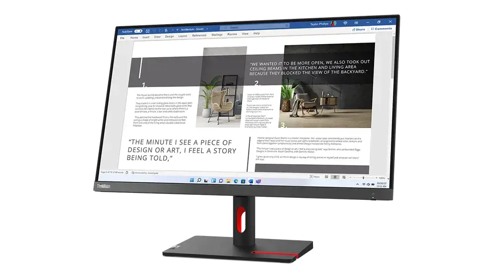 Lenovo ThinkVision S27i-30, 68,6 cm (27"), 1920 x 1080 taškų, "Full HD", LED, 6 ms, pilka