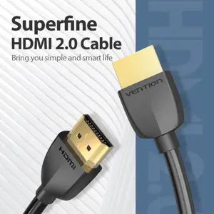"Vention" nešiojamasis HDMI kabelis 3M juodas, 3 m, A tipo HDMI (standartinis), A tipo HDMI (standartinis), 3D, 18 Gbit/s, juodas