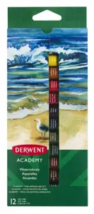 Akvareliniai dažai Derwent Academy 12 spalvų po 12 ml