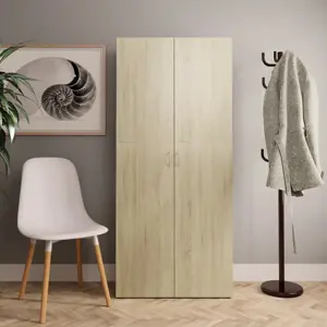 Spintelė batams, ąžuolo, 80x35,5x180cm, apdirbta mediena