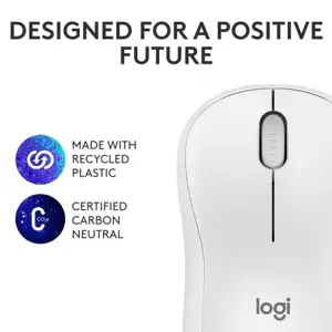 "Logitech M240", dvipusis, "Bluetooth", baltas