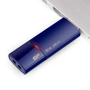 "Silicon Power Blaze B05", 32 GB, A tipo USB, 3.2 Gen 1 (3.1 Gen 1), skaidrių, 9,2 g, mėlyna