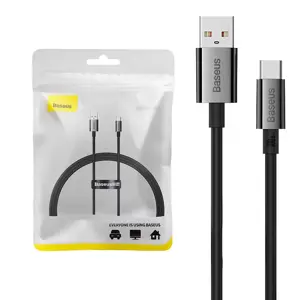 USB į USB-C "Baseus Superior" 100 W 1 m kabelis (juodas)