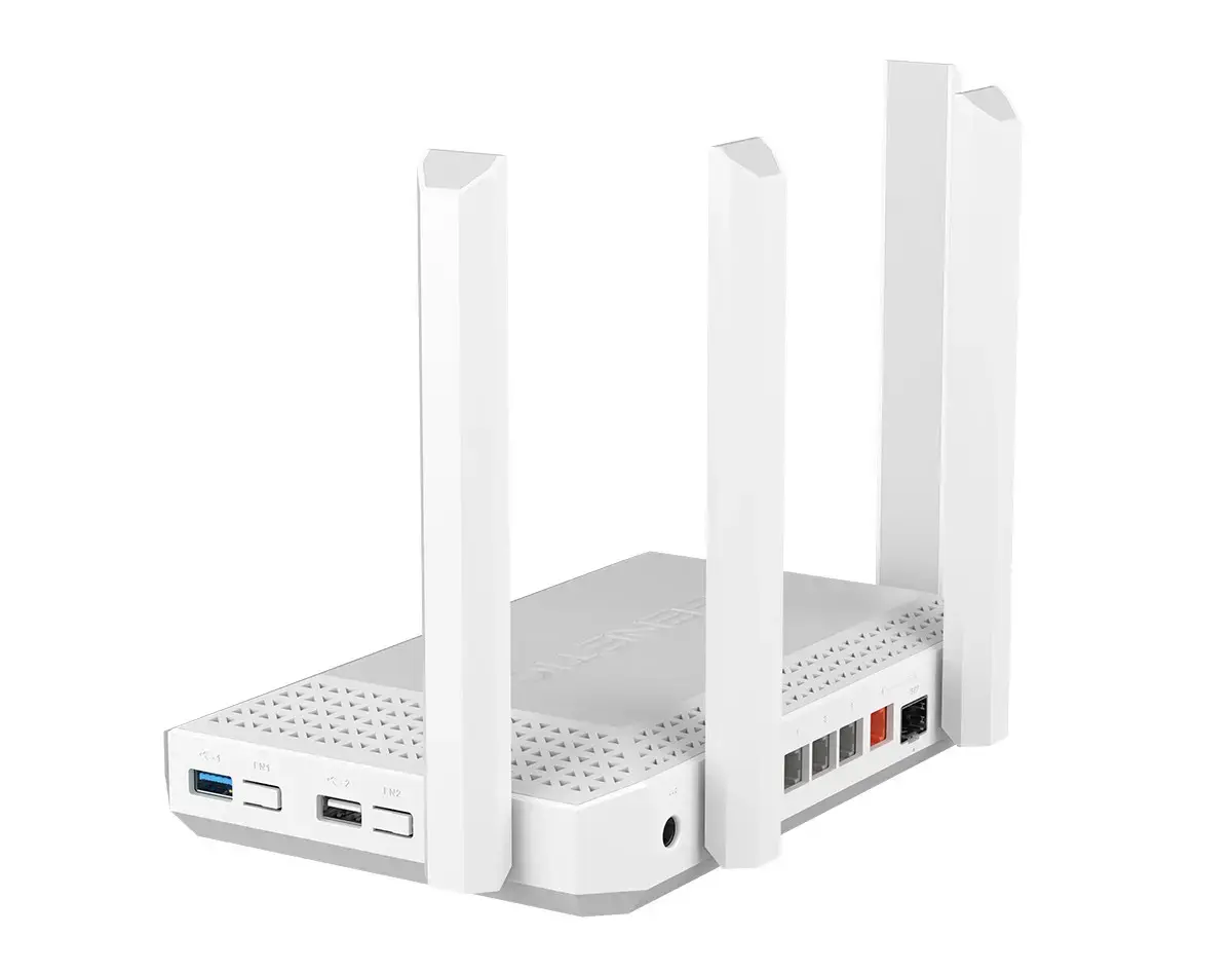 Keenetic Hero (KN-1012) AX3000 Mesh Wi-Fi 6 Multi-Gigabit Router with a 4-Port Gigabit and 1-Port 2.5 Gigabit Smart Switch, SFP Combo Port, USB 2.0 and USB 3.0 Ports