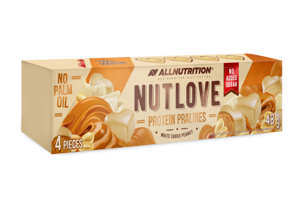 Proteininiai baltojo šokolado saldainiai NUTLOVE ALLNUTRITION su riešutų įdaru, 48g