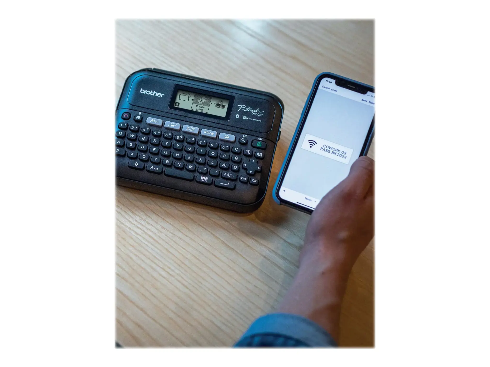 BROTHER PT-D460BT ETIKEČIŲ SPAUSDINTUVAS, SKIRTAS KOMPIUTERIUI, SU "BLUETOOTH