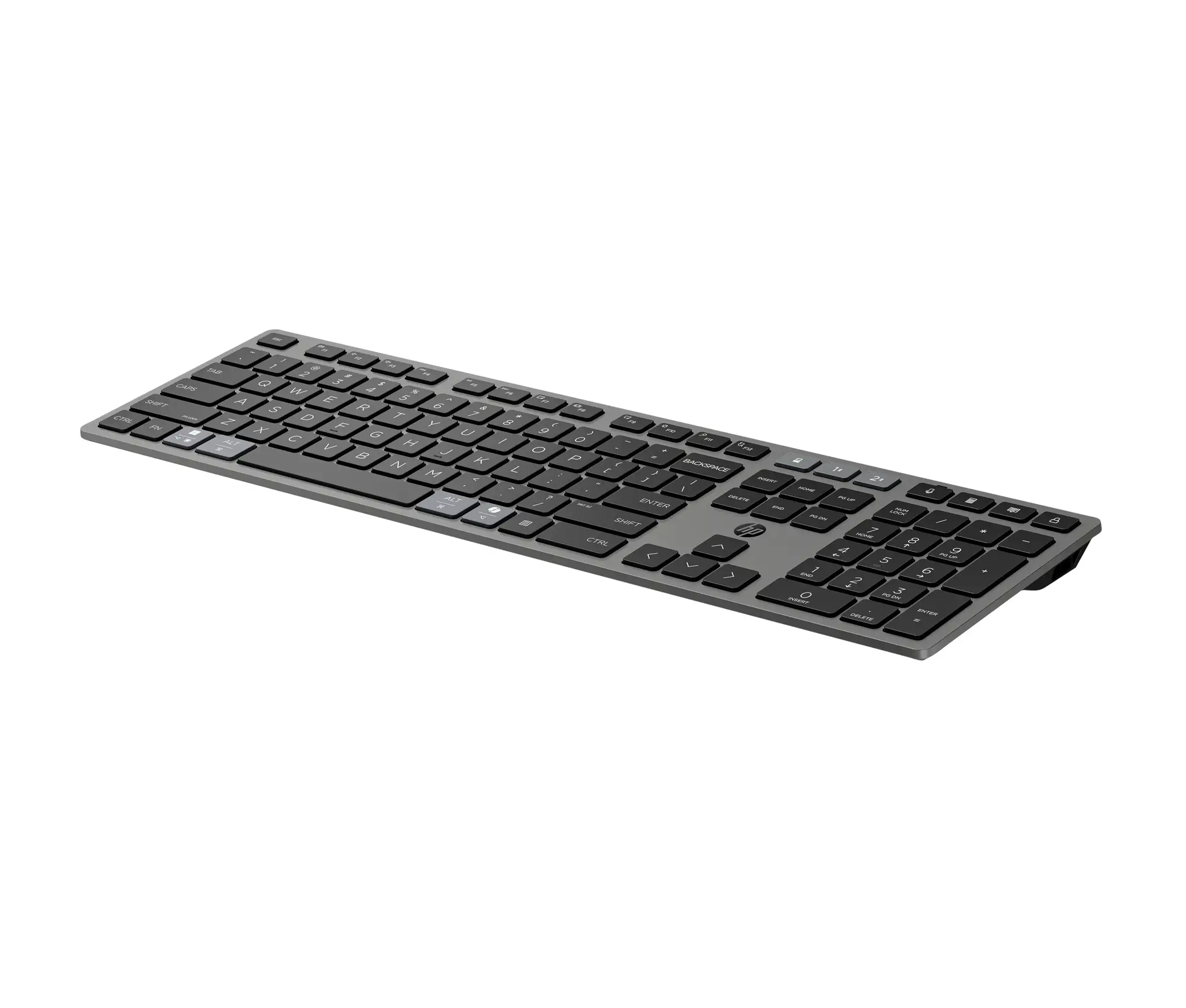 HP 725 Wireless Keyboard - Multi-Device, Dual-Mode, Programmable, Rechargeable - Nightfall Black, spill resistant - ENG