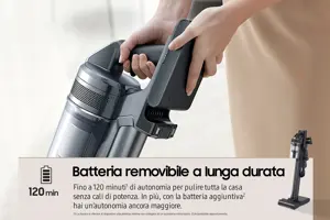 Samsung VS20C9554TK, Stick vacuum, Bagless, Black, 0.8 L, Dry, Cyclonic