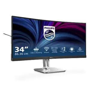 Philips Curved Business WQHD monitor with USB-C, 34’’, 300 cd/m2, HDMI 2.0 x 2, DisplayPort 1.4 x 1, USB-C x 1
