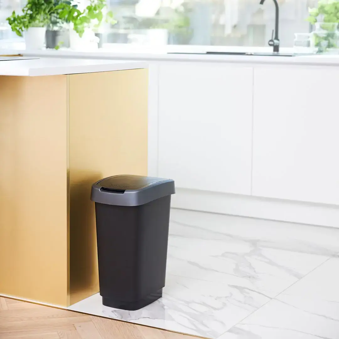 ROTHO Twist Silver - trash bin – 25l