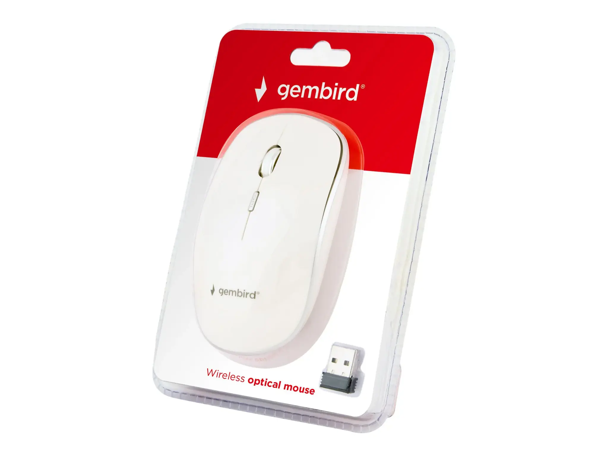 GEMBIRD MUSW-4B-01-W Gembird Belaidė optinė pelė MUSW-4B-01-W, 1600 DPI, nano USB, balta