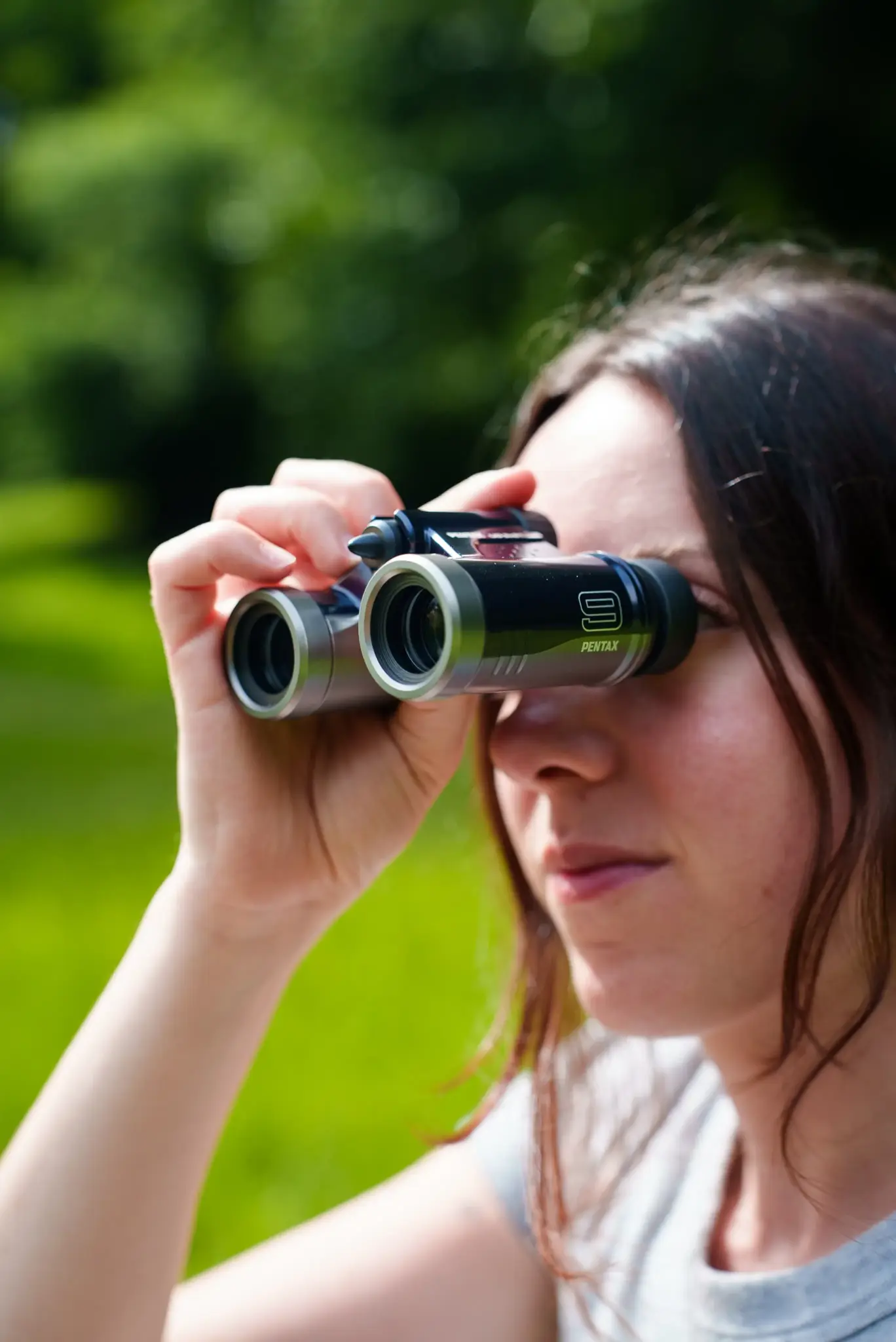 "Pentax" žiūronai UD 9x21, rožinės spalvos