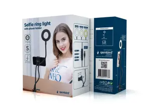 GEMBIRD LED-RING4-PH-01 Selfie žiedinė lemputė su telefono laikikliu