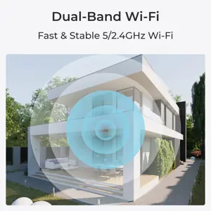 Reolink W330 - 4K Wi-Fi 6 Camera, 2.4/5 GHz Dual-Band Wi-Fi, Color Night Vision, Person/Vehicle/Animal Detection, IP security camera, Indoor & outdoor, Wired & Wireless, Google Assistant, Wall, White