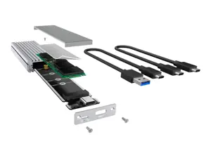 ICYBOX IB-1817Ma-C31 "IcyBox" išorinis korpusas M.2 NVMe SSD, USB 3.1 Type-C, sidabrinės spalvos