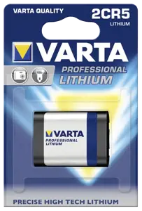 Varta -2CR5, Vienkartinis akumuliatorius, 6V, ličio, 6 V, 1 vnt., 1400 mAh