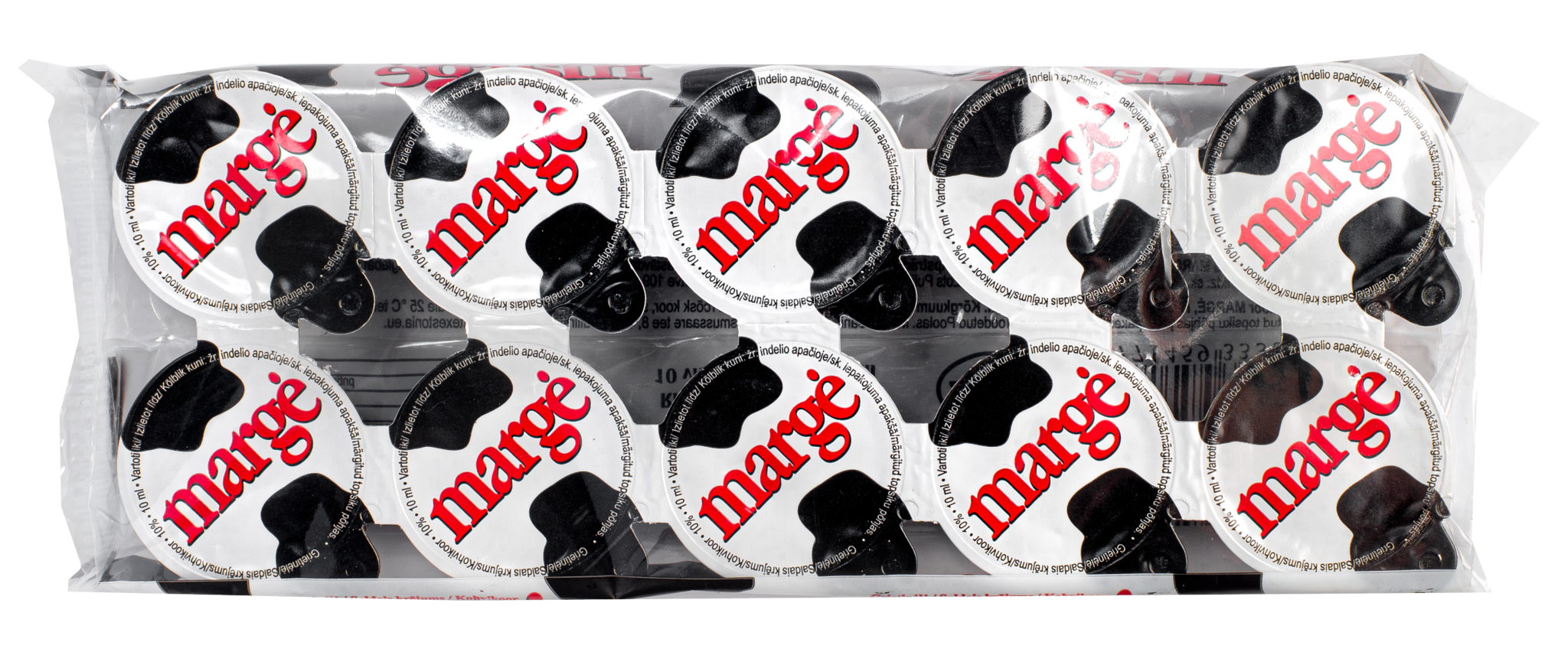 Grietinėlė kavai MARGĖ 10%, 10x10g