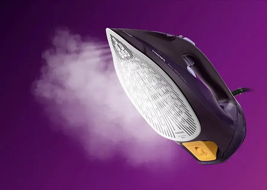 "Philips" 7000 serijos DST7051/30 HV garų lygintuvas tamsiai violetinės spalvos, garų lygintuvas, "SteamGlide Elite" padas, 2 m, 250 g/min, violetinės spalvos, 50 g/min