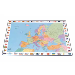 Patiesalas rašymui BANTEX, su Europos žemėlapiu, 44 x 63 cm