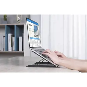 MANHATTAN Reguliuojamas nešiojamųjų kompiuterių ir planšetinių kompiuterių stovas Ergonomiškas stovas, skirtas įrenginiams nuo 10 iki 15,6 colių ir iki 5 kg
