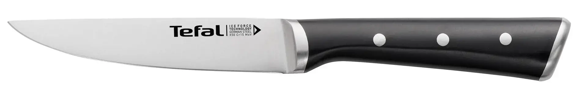 Tefal Ice Force K232S5, Knife/cutlery block set, Stainless steel, ABS, Stainless steel, Wood, Black